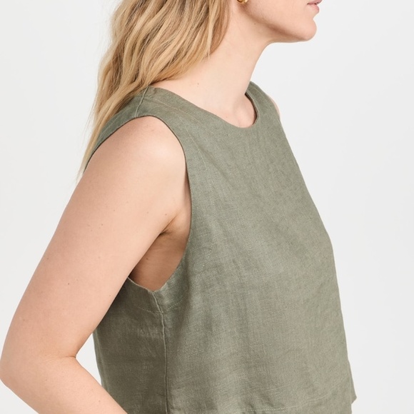 XIRENA Robbie Linen Top (Mossy) - Medium - Picture 3 of 9